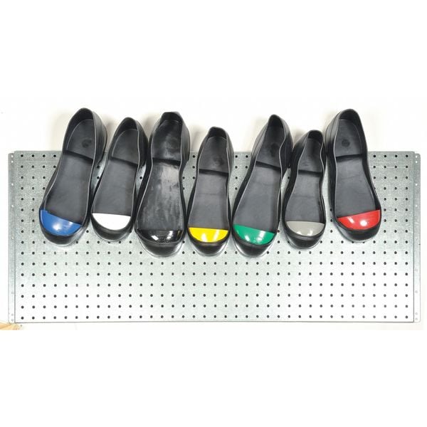 Impacto Turbotoe Steel Toe Cap, Overshoes, PVC, Black/White, Men's Size 6-7, Women's Size 8-9, S, 1 Pair - TTS