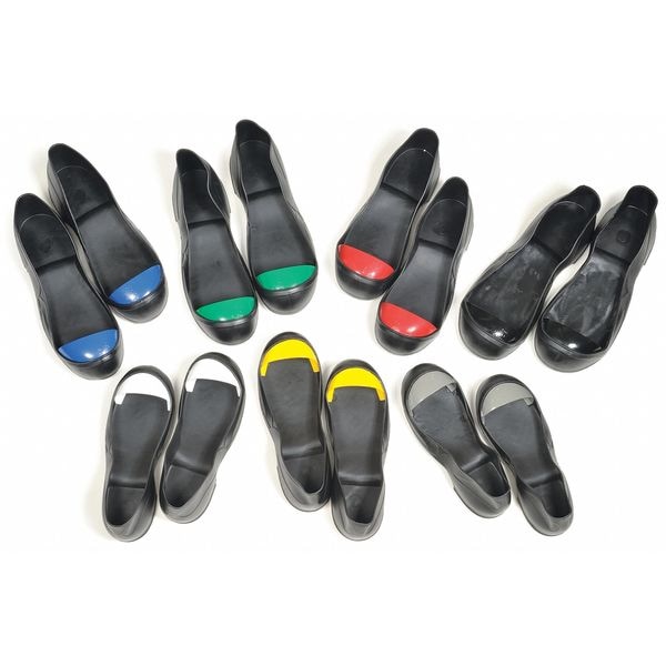 Impacto Turbotoe Steel Toe Cap, Overshoes, PVC, Black/White, Men's Size 6-7, Women's Size 8-9, S, 1 Pair - TTS