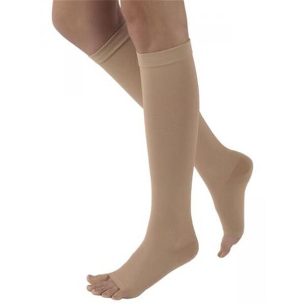 Sigvaris Cotton 30-40 mmHg Open Toe Socks- Crispa - Medium- Short - 233CMSO66
