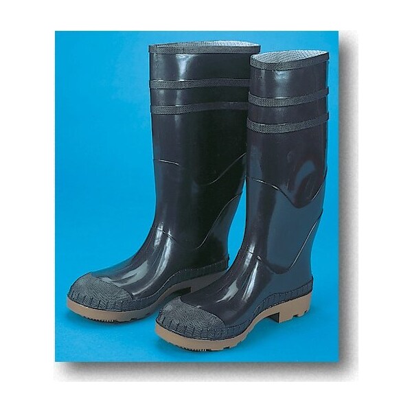 Mutual Industries Men's Tall Rubber Boot, Plain Toe, 16 in Height, Black, 12 - 14502-1-12