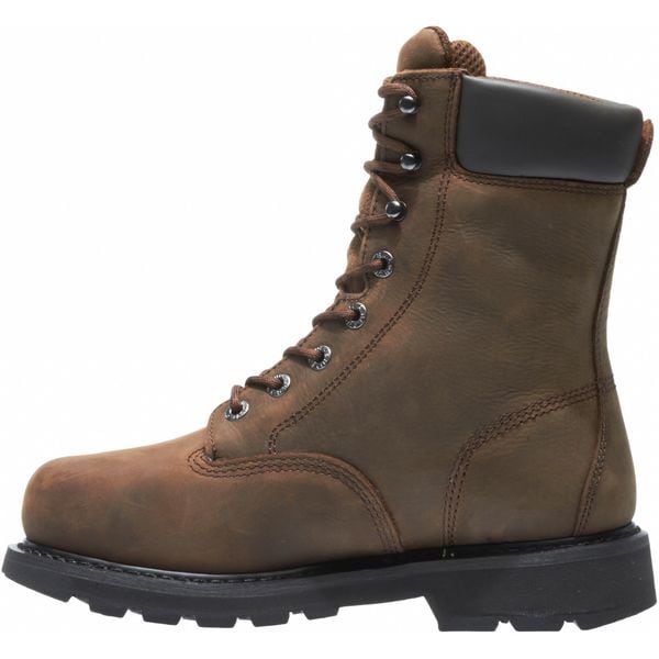 Wolverine Men's 8-Inch Work Boot, 10 M, Steel Toe, 8 in H, Brown, W05680 - W05680