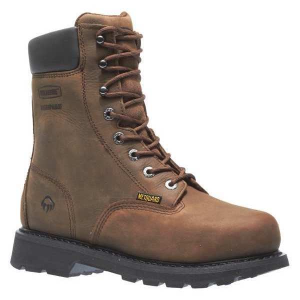 Wolverine Men's 8-Inch Work Boot, 10 M, Steel Toe, 8 in H, Brown, W05680 - W05680