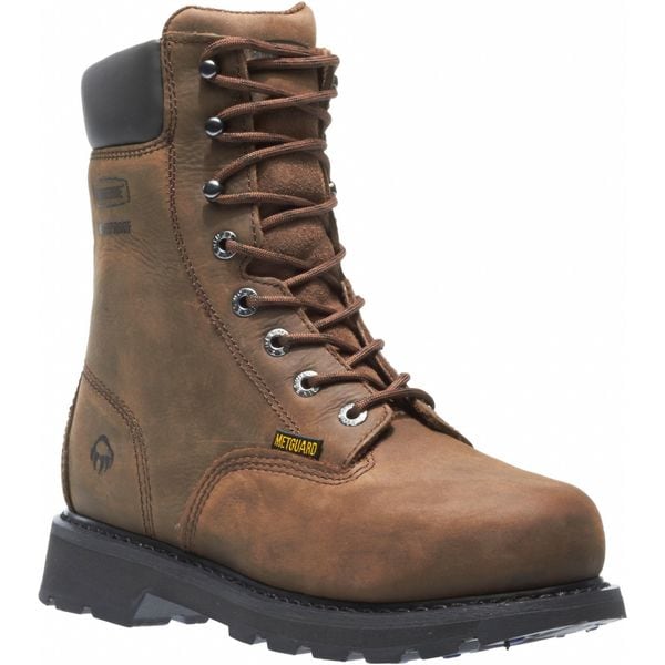 Wolverine Men's 8-Inch Work Boot, 10 M, Steel Toe, 8 in H, Brown, W05680 - W05680