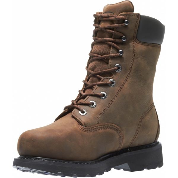 Wolverine Men's 8-Inch Work Boot, 10 M, Steel Toe, 8 in H, Brown, W05680 - W05680