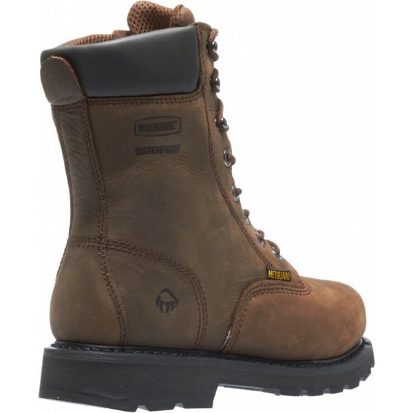 Wolverine Men's 8-Inch Work Boot, 10 M, Steel Toe, 8 in H, Brown, W05680 - W05680