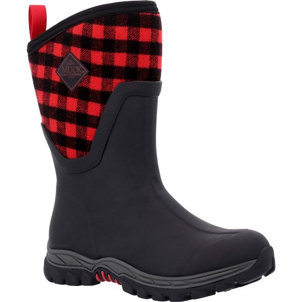 Muck Boot Co Women's Arctic Sport II Waterproof Mid Boot, Plain Toe, 10" Height, Black, 8 - AS2M0PLD M  080