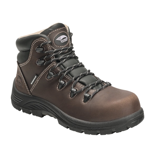Avenger Safety Footwear Women's Composite Toe Work Boot, Brown, 9.5, Wide, A7126 - A7126-9.5W