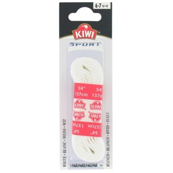 Kiwi Kiwi 54in. White Sport Shoe Laces  666-039 - Pack of 6 - 666-039