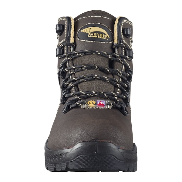 Avenger Safety Footwear Women's Carbon Nano-Fiber Toe Work Boot, Brown, 8, Wide, A7452 - A7452-8W