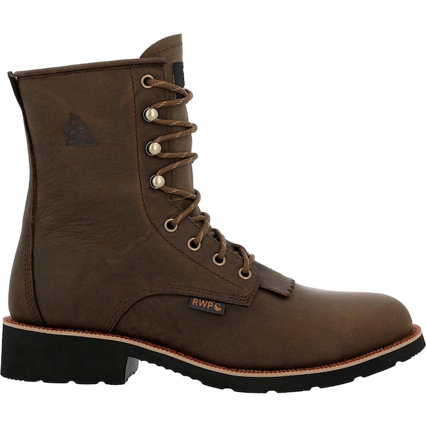 Rocky Men's Waterproof Work Boot, 8.5 M, Steel Toe, 8 in H, Chocolate, RKW0437 - RKW0437