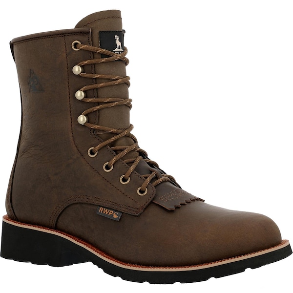 Rocky Men's Waterproof Work Boot, 8.5 M, Steel Toe, 8 in H, Chocolate, RKW0437 - RKW0437