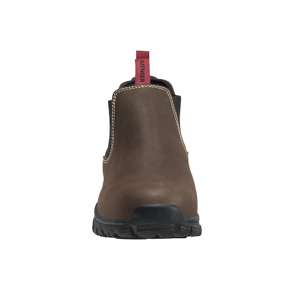 Avenger Safety Footwear Men's Aluminum Toe Slip-On Work Boot, Brown, 10.5, Wide, A7114 - A7114-10.5W