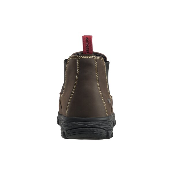 Avenger Safety Footwear Men's Aluminum Toe Slip-On Work Boot, Brown, 10.5, Wide, A7114 - A7114-10.5W