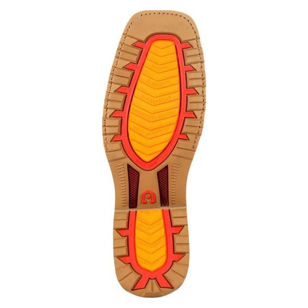 Durango Men's Waterproof Western Work Boot, 12 W, Steel Toe, 12 in H, Rugged Tan, DDB0297 - DDB0297
