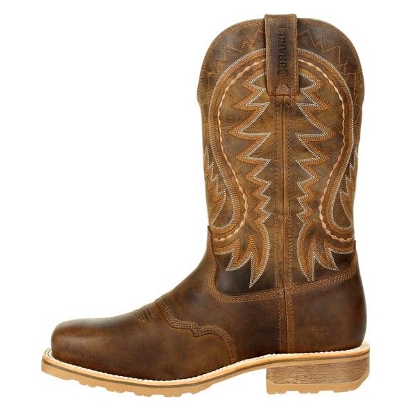 Durango Men's Waterproof Western Work Boot, 12 W, Steel Toe, 12 in H, Rugged Tan, DDB0297 - DDB0297