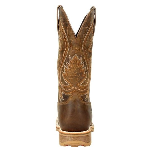 Durango Men's Waterproof Western Work Boot, 12 W, Steel Toe, 12 in H, Rugged Tan, DDB0297 - DDB0297