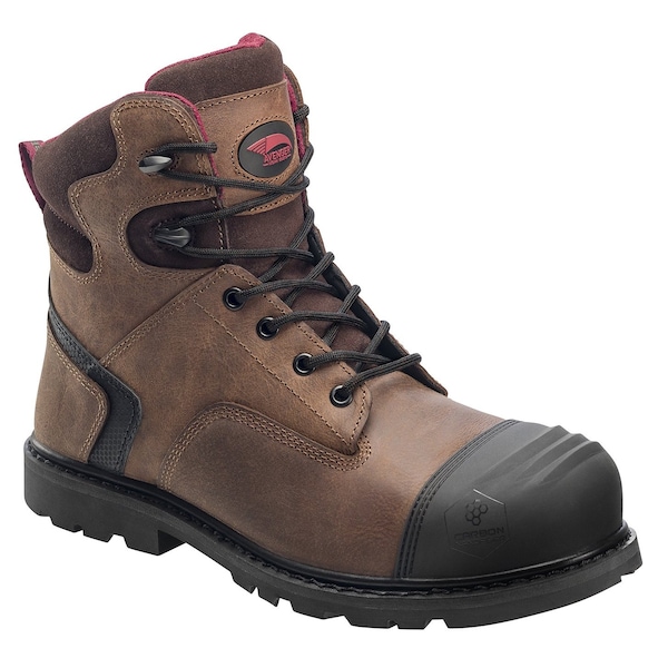 Avenger Safety Footwear Men's Carbon Nano-Fiber Toe 6 in Work Boot, Brown, 11.5, Medium, A7542 - A7542-11.5M