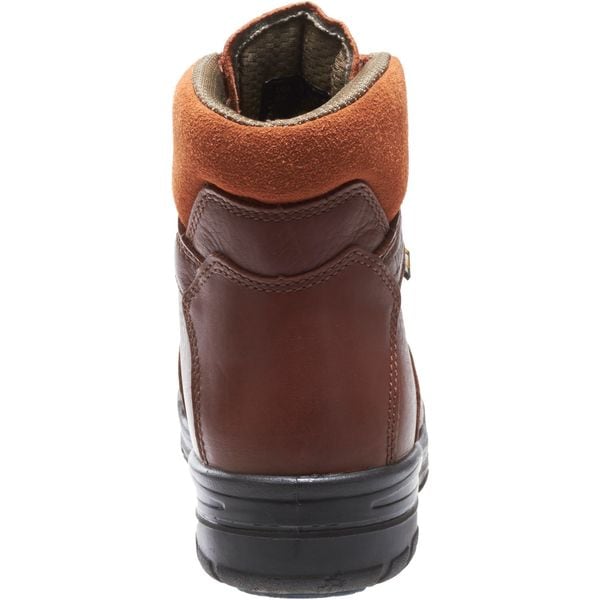 Wolverine Men's 6-Inch Work Boot, 7 W, Steel Toe, 6 in H, Brown, 3120 - W03120