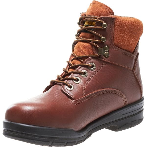 Wolverine Men's 6-Inch Work Boot, 7 W, Steel Toe, 6 in H, Brown, 3120 - W03120