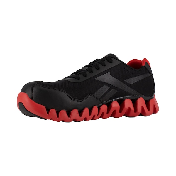 Reebok Men's Composite Toe Athletic Shoe, Black/Red, 9 1/2, M, RB3016 - RB3016