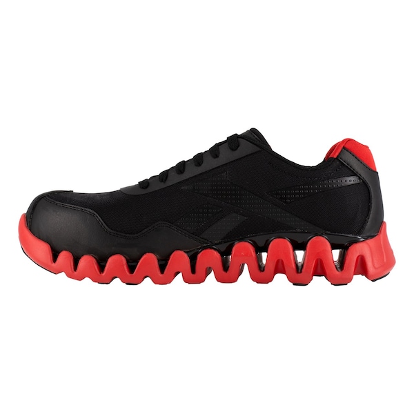 Reebok Men's Composite Toe Athletic Shoe, Black/Red, 9 1/2, M, RB3016 - RB3016