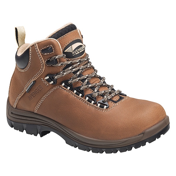 Avenger Safety Footwear Women's Composite Toe 6-Inch Work Boot, Tan, 6 1/2, W, 7286 - A7286