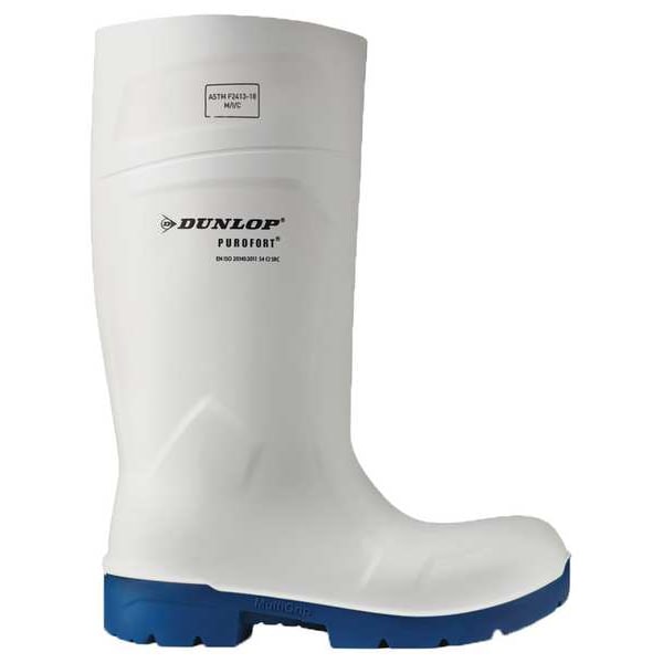 Dunlop Unisex Tall Rubber Boots, Steel Toe, Blue, White, 4 - 6113155