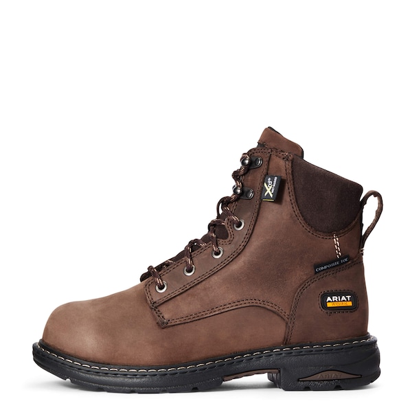 Ariat Women's 6 in Composite Toe 6-Inch Work Boot, Oily Distressed Brown, 7, M, 10033995 - 10033995