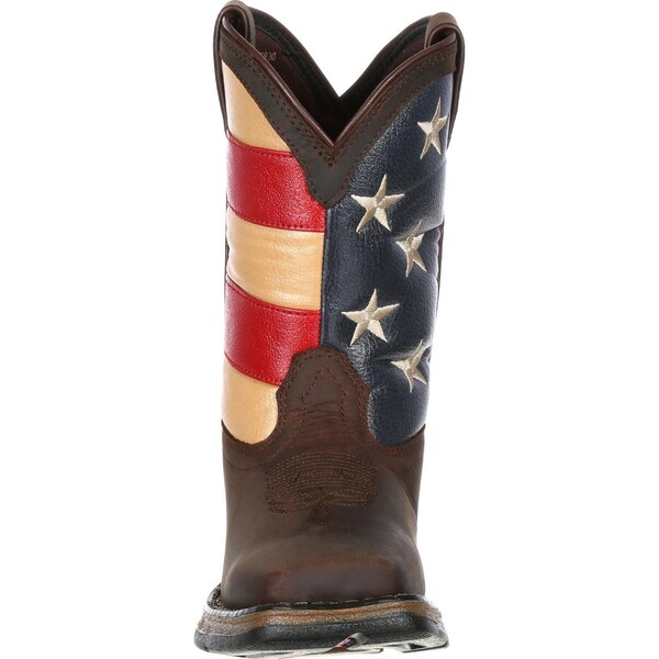 Durango Kids Western Boot, 7 M, Leather, 8 in H, Brown - DBT0160