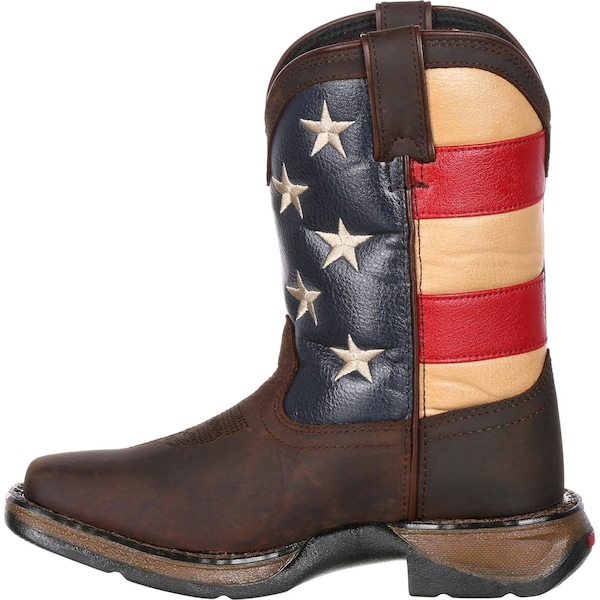 Durango Kids Western Boot, 7 M, Leather, 8 in H, Brown - DBT0160