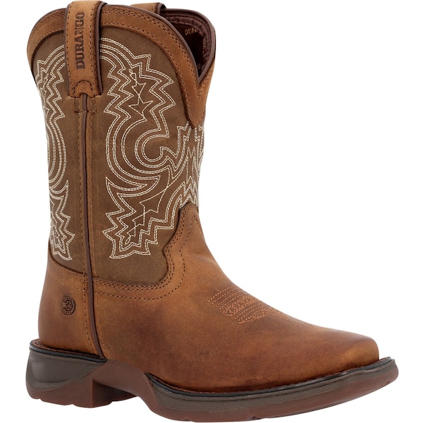 Durango Kids Western Boot, 11 M, Leather, 8 in H, Sable Brown - DBT0239C