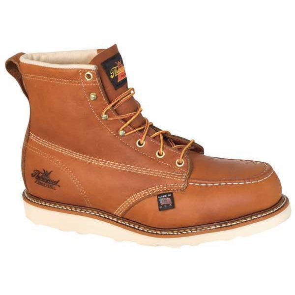 Thorogood Shoes Men's 6-Inch Work Boot, 10 D, Steel Toe, 6 in H, Brown, 804-4200 - 804-4200 10D