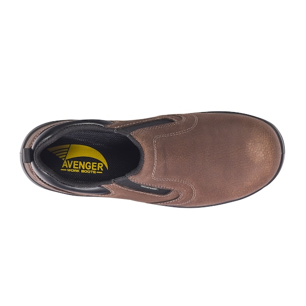 Avenger Safety Footwear Men Composite Toe FOREMAN SLIP-ON CT, MENS PR, Brown, 10.5, Medium - A7108-10.5M