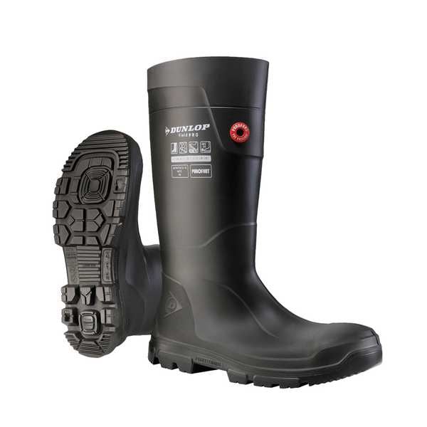 Dunlop Unisex FieldPro Purofort, Steel Toe, Black, Men's 10 / Women's 12 - LJ2HD01