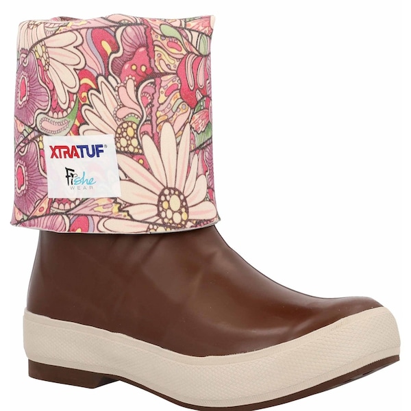 Xtratuf Women's Legacy Tall Rubber Boots, 15 in Height, Brown Redtro Salm, 7 - XWL9FF