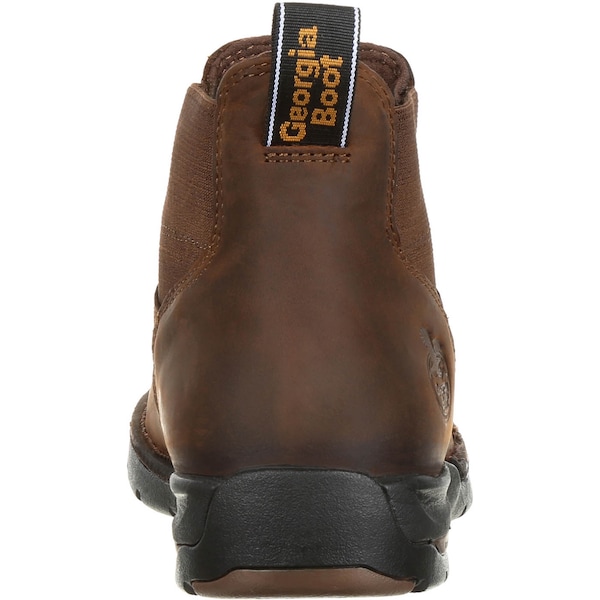Georgia Boot Athens, Men's Chelsea Waterproof Work Boot, 10 M, Leather, 5 in Height, Dark Brown - GB00156