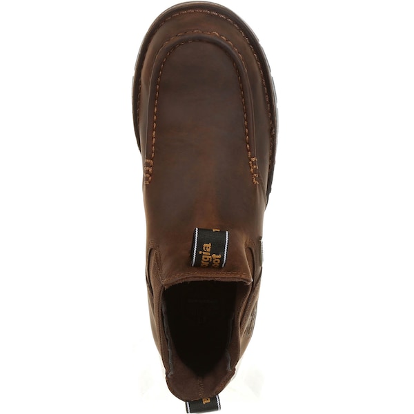 Georgia Boot Athens, Men's Chelsea Waterproof Work Boot, 10 M, Leather, 5 in Height, Dark Brown - GB00156