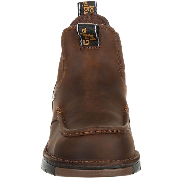 Georgia Boot Athens, Men's Chelsea Waterproof Work Boot, 10 M, Leather, 5 in Height, Dark Brown - GB00156