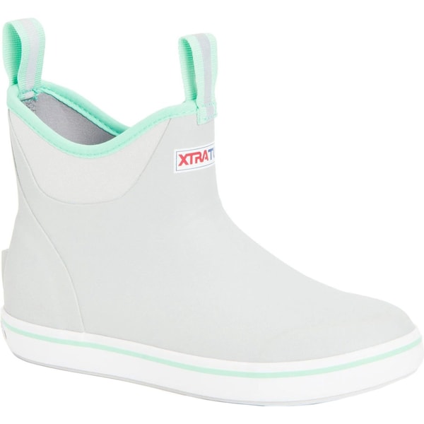 Xtratuf Women's Ankle Deck Boot, 7 M, Leather, 6 in H, Gray - XWAB102