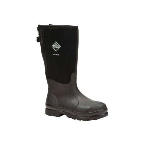 Muck Boot Co Men's Chore Wide Calf Tall Rubber Boot, Plain Toe, 16 in Height, Black, 12 - MCXF-000-BLK-120