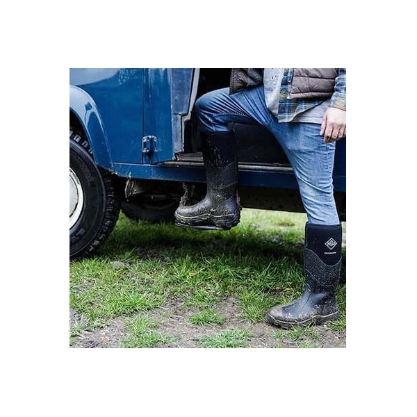 Muck Boot Co Men's MuckMaster Tall Rubber Boot, Plain Toe, 17 in Height, Black, 5 - MMH-500A-BL-050