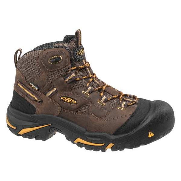 Keen Men's Hiker Boot, 9 1/2 EE, Steel Toe, Brown, 1011242 - 1011242