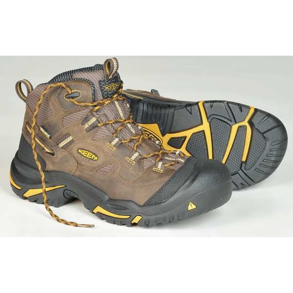 Keen Men's Hiker Boot, 9 1/2 EE, Steel Toe, Brown, 1011242 - 1011242