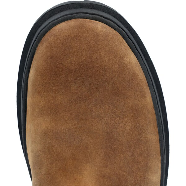 Georgia Men's Pull On Boot, 9.5 W, Leather, 5 in H, Brown - GB00706