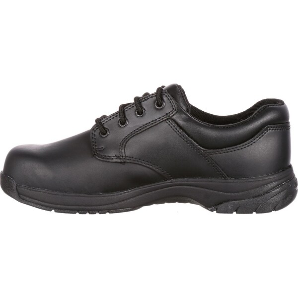 Rocky SlipStop 911, Men's Oxford Shoe, 9.5 W, Leather, 4 in Height, Black - FQ0002034