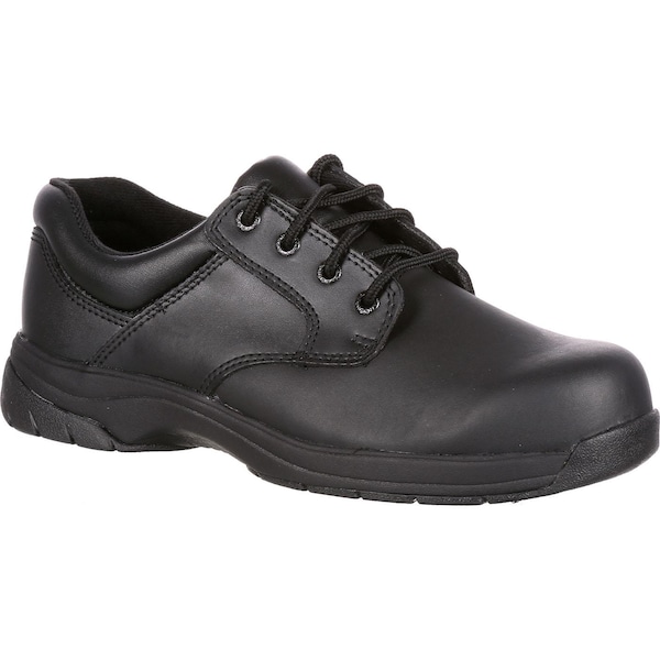 Rocky SlipStop 911, Men's Oxford Shoe, 9.5 W, Leather, 4 in Height, Black - FQ0002034