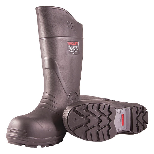 Tingley Flite Composite-Toe Rubber Boots, Aerex 1.5.5, Hardened Rubber, 15 in H, Black, Men's, Size 9 - 27251