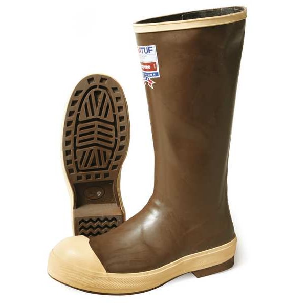 Xtratuf Men's Tall Rubber Boots, 9, Steel Toe, 15" H, Tan, 22271G/G - 22271G/9