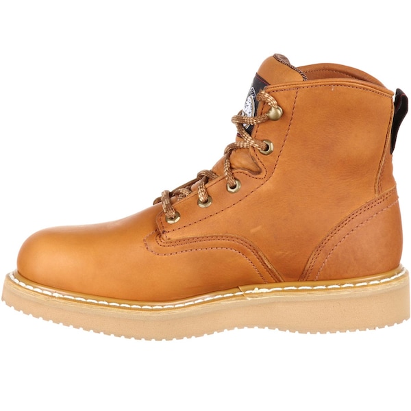 Georgia Boot Men's Wedge Work Boot, 5 W, SPR Leather, 6 in Height, Barracuda Gold - G6152