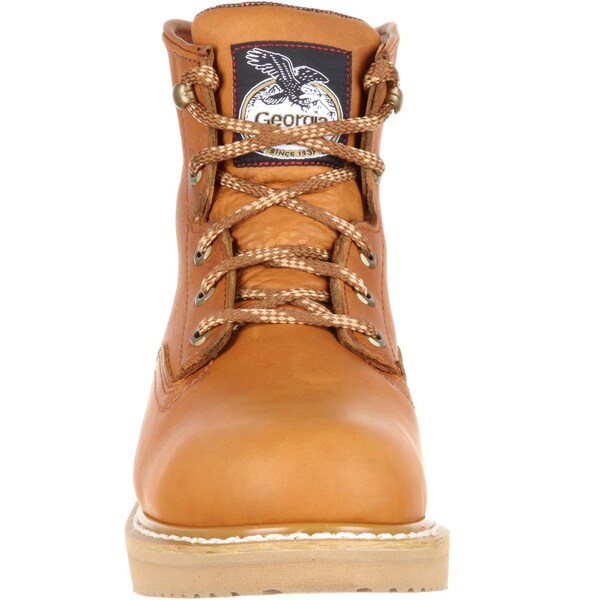 Georgia Boot Men's Wedge Work Boot, 5 W, SPR Leather, 6 in Height, Barracuda Gold - G6152